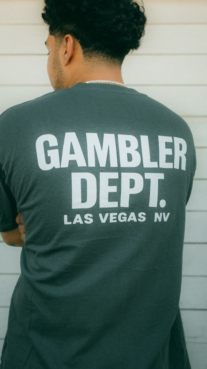Gambler DPT Classic Logo Tee charcoal back