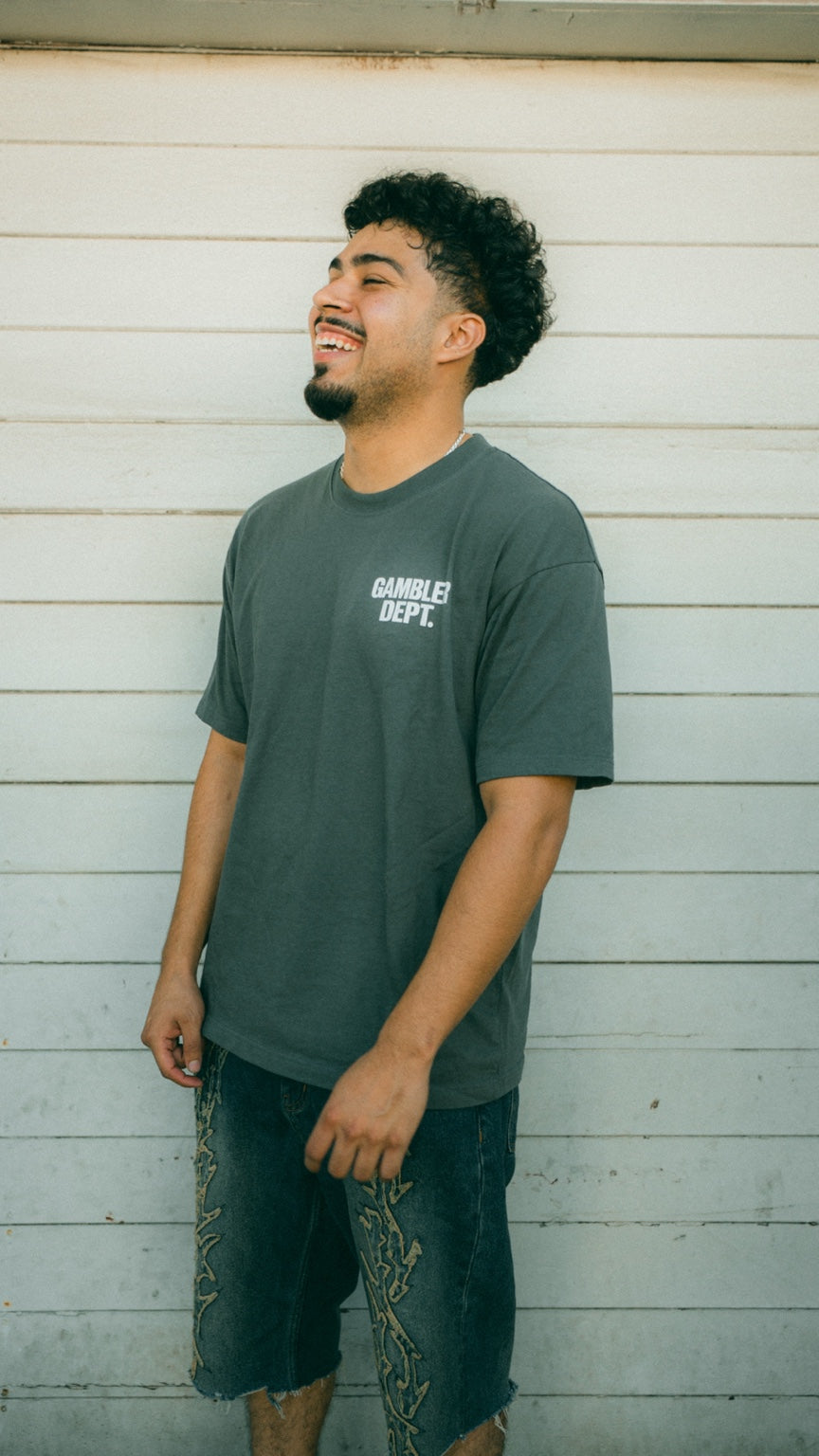 Gambler DPT Classic Logo Tee charcoal front
