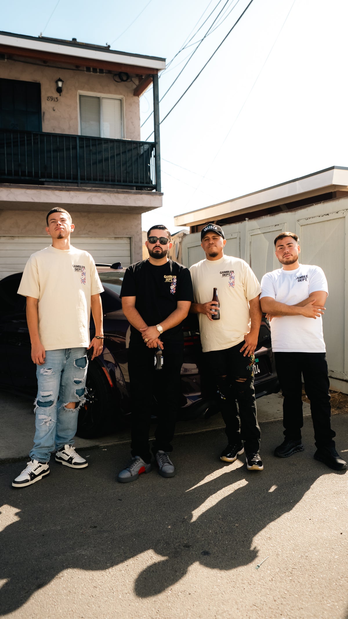 Gambler DPT crew wearing Campaign 001 tees in Las Vegas